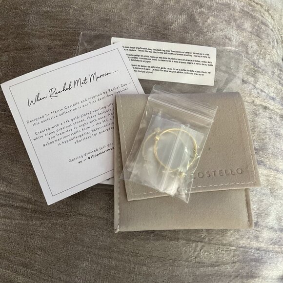 Marrin Costello Mystique Hoops Topaz Gold-Plated Sterling Silver Classic Mature - Picture 6 of 7